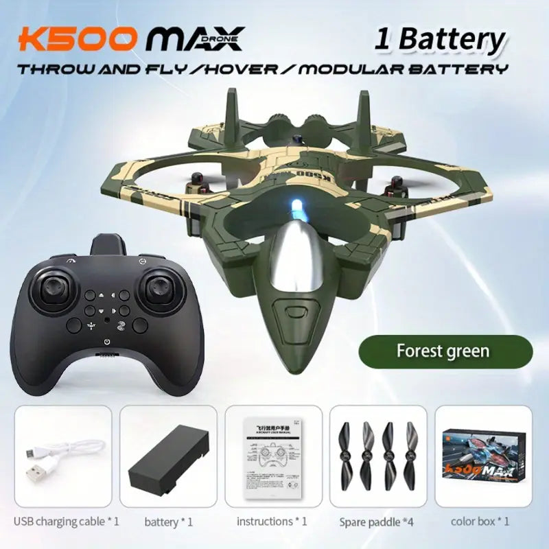 Drone Avión K500 MAX™ – Acrobático, Estable y Resistente | Juguete 2025