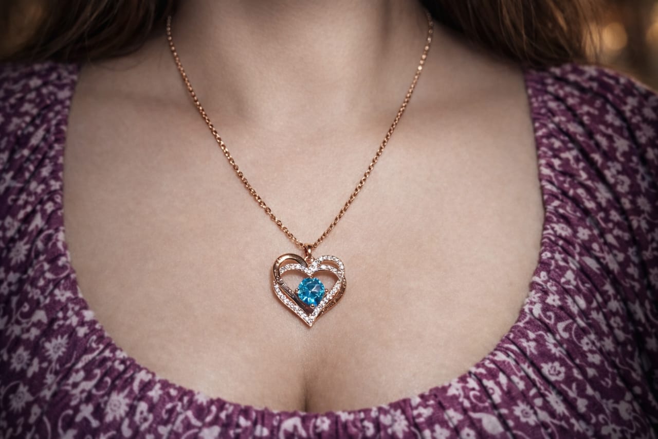 Collar Corazón Celestial 💙